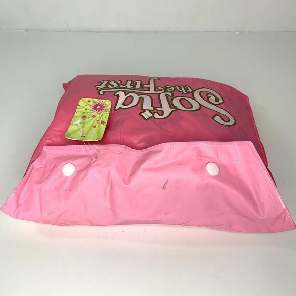 Sophia The First Girls Rain Slicker Jacket Packable Size Medium Pink PVC - Picture 11 of 12